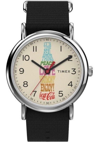 Наручные часы Timex Unisex Weekender Coca Cola с кремовым циферблатом - TW2V29800 NEW