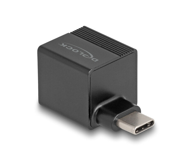 Delock 66462, USB-C, RJ-45, Black