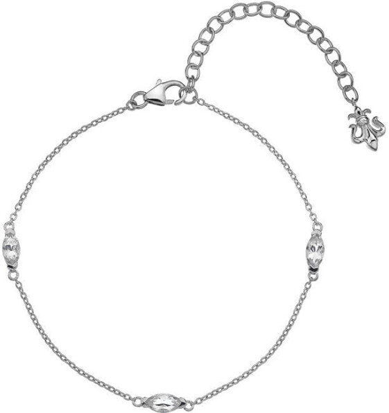 Silver bracelet for Aprilis Anais white Topaz AB004