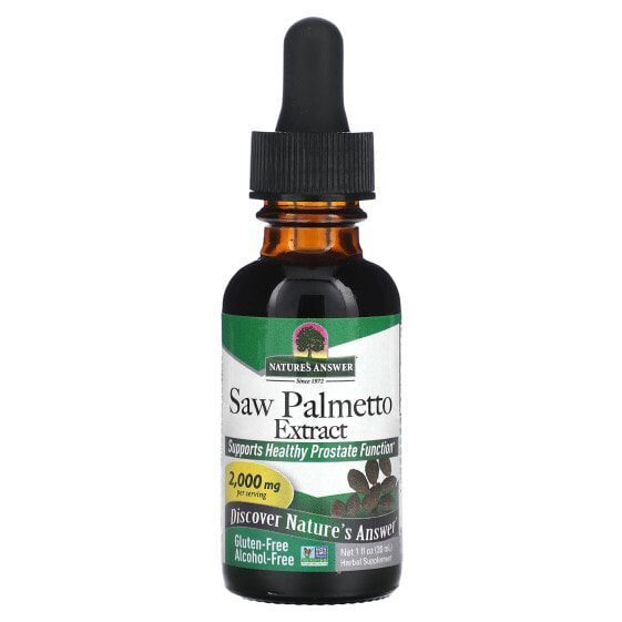 Saw Palmetto Extract, Alcohol-Free, 2,000 mg, 1 fl oz (30 ml) (1,000 mg per ml)