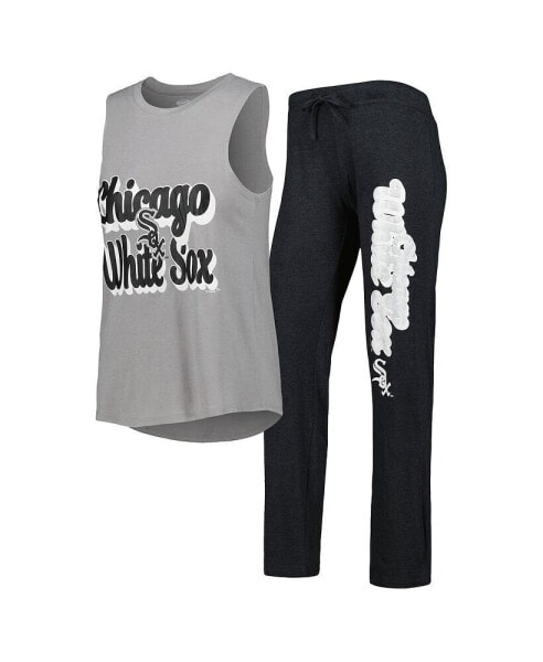 Пижама Concepts Sport Chicago White Sox Heather Black