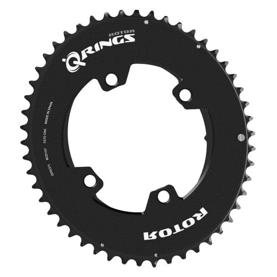 Черная велосипедная звезда Rotor Q AXS 4B 107 BCD 12s Outer For 37 chainring