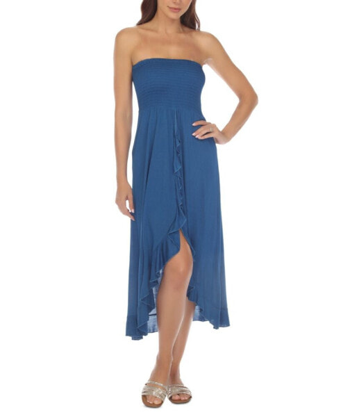 Strapless High-Low Dress Cover-Up