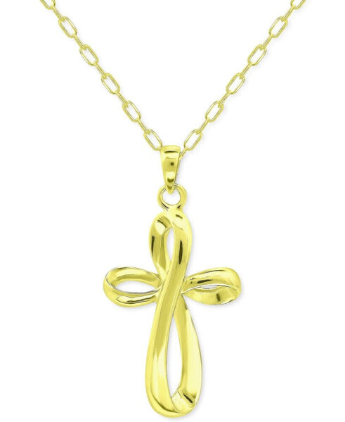 Infinity Cross Pendant Necklace, 16" + 2" extender, Created for Macy's