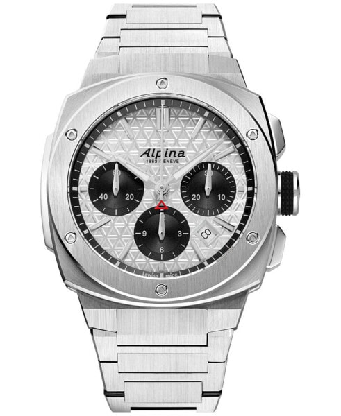 Men's Swiss Chronograph Alpiner Stainless Steel Bracelet Watch 41mm