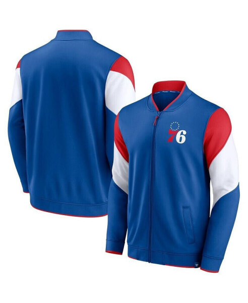 Men's Royal Philadelphia 76ers League Best Performance Full-Zip Jacket