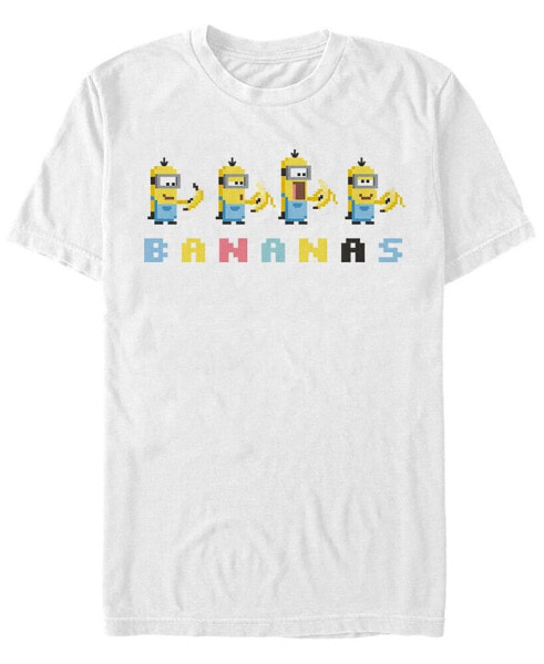 Minions Men's 8-bit Bananas Short Sleeve T-Shirt