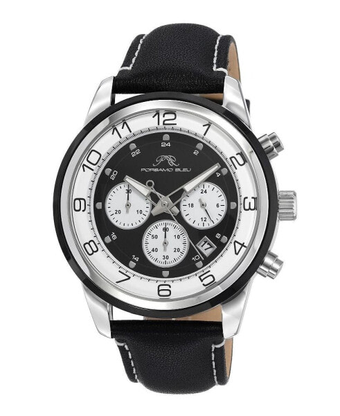 Часы Porsamo Bleu Men's Arthur Genuine Leather Band Watch