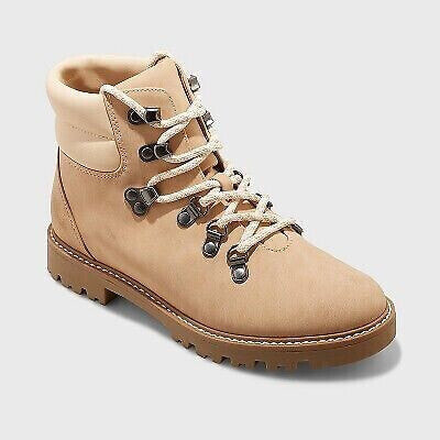 Women's Tully Lace-Up Winter Hiking Boots - Universal Thread Tan 6.5