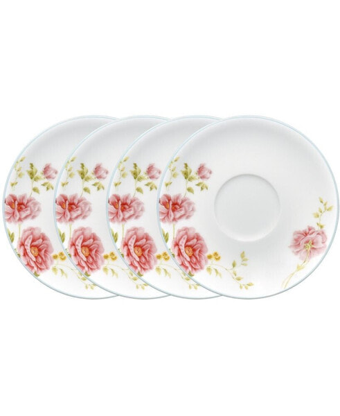 Peony Pageant Set Of 4 Saucers 6"
