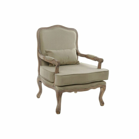 Кресло мягкое DKD Home Decor Полотно Бежевый Деревянный 70 x 62 x 95 см
