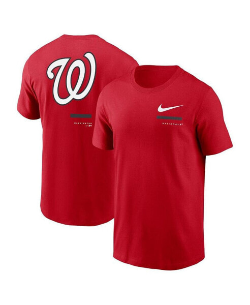 Men's Red Washington Nationals Over the Shoulder T-shirt