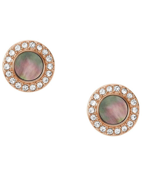 Val Gray Mother of Pearl Glitz Studs