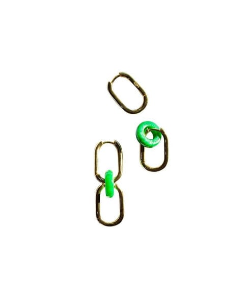 Della — Convertible link jade earrings