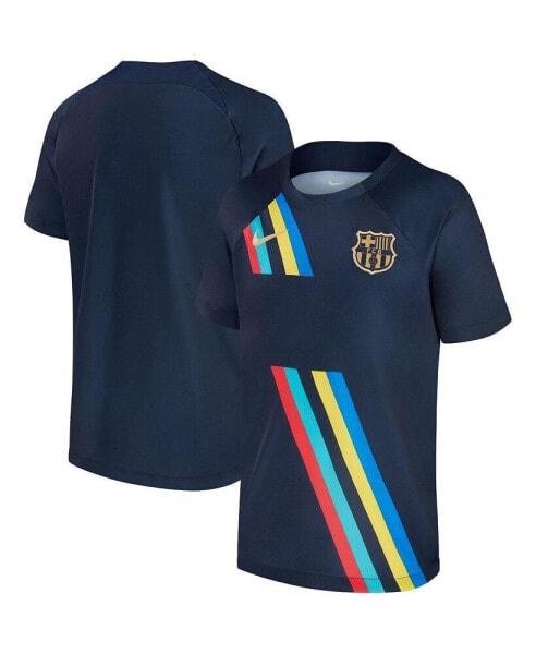 Big Boys Navy Barcelona 2022 Pre-Match Raglan Performance Top