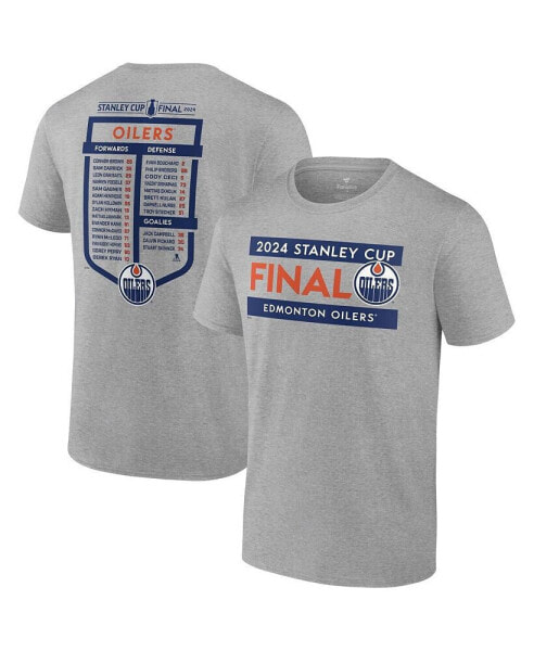 Men's Steel Edmonton Oilers 2024 Stanley Cup Final Roster T-Shirt