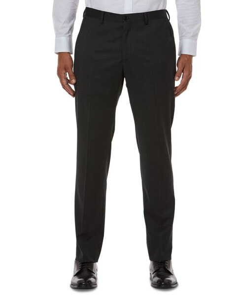 Men's Slim-Fit Gray Solid Suit Separate Pants