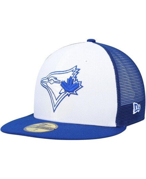 Бейсболка с козырьком New Era Toronto Blue Jays 2023 для занятий бейсболом 59FIFTY на полях