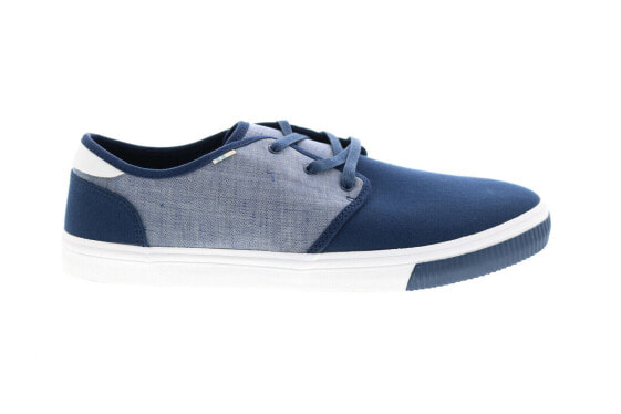 Toms Carlo 10014990 Mens Blue Canvas Lace Up Lifestyle Sneakers Shoes 14