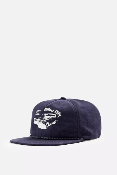 FLAT PEAK EMBROIDERED CAP