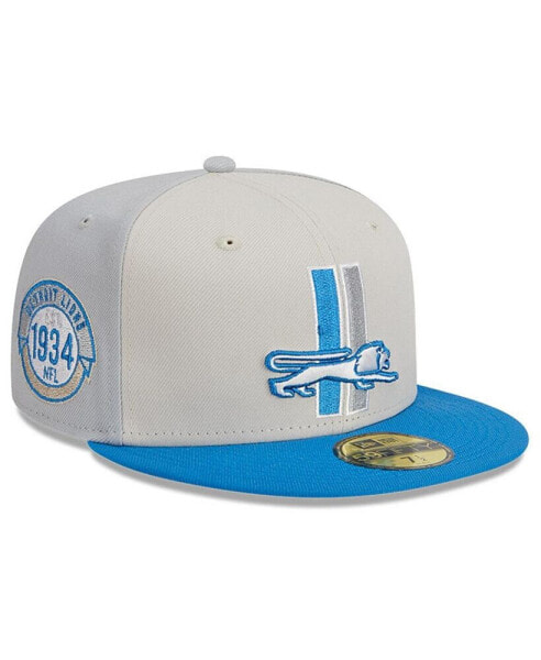 Men's Cream, Blue Detroit Lions 2023 Sideline Historic 59FIFTY Fitted Hat