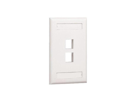 PANDUIT 2 Socket NetKey Faceplate - 2 x Socket(s) - 1-gang - White