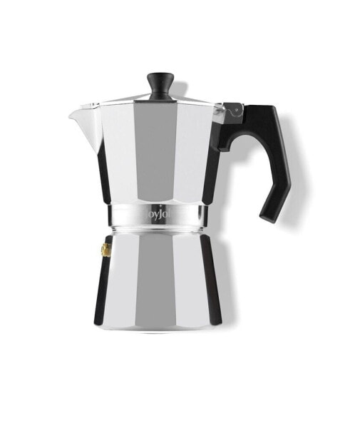 Italian Moka Pot 6 Cup Capacity Stovetop Aluminium Espresso Maker