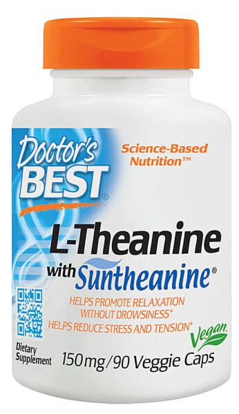 Doctor's Best L-Theanine with Suntheanine L-теанин с сунтеанином  150 мг  90 вегетарианских капсул