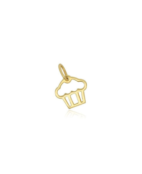 Mini Gold Cupcake Charm