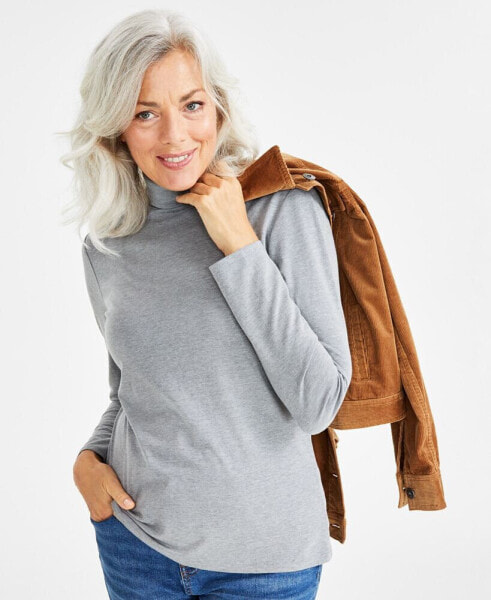 Women's Classic Turtleneck Long-Sleeve Top, Created for Macy's