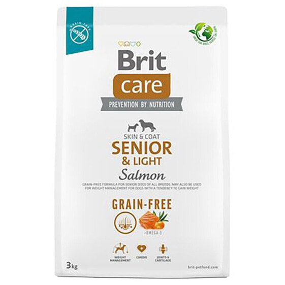 BRIT Care 3kg dog adult grain free senior light salmon