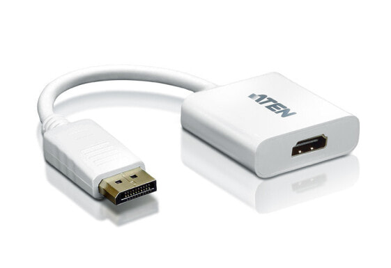 ATEN DisplayPort/HDMI - DisplayPort - HDMI Type A (Standard) - Male - Female - 1920 x 1080 pixels - White