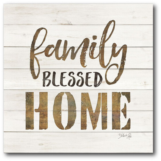 Family Blessed Home Gallery-Wrapped Canvas Wall Art - 16" x 16"