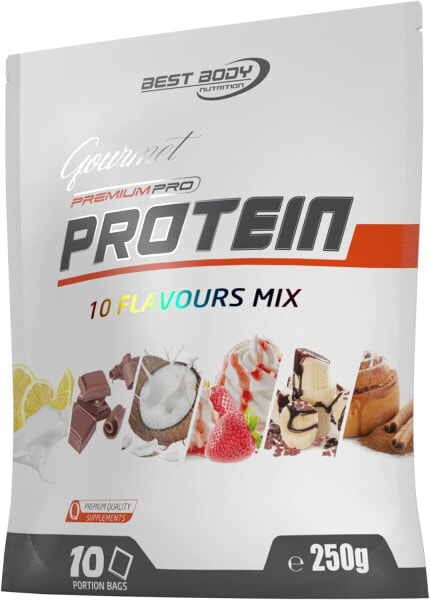 Best Body Nutrition Gourmet Premium Pro Protein, Cream Nut, 4 Component Protein Shake: Caseinate, Whey Concentrate, Whey Isolate, Egg Protein, 1 kg Zip Bag