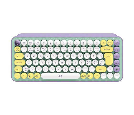 Logitech POP Keys Wireless Mechanical Keyboard With Emoji Keys - Mini - RF Wireless + Bluetooth - Mechanical - QWERTY - Mint colour