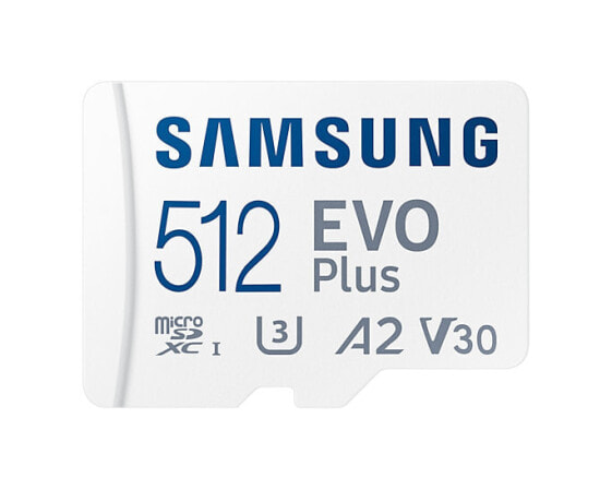 Samsung EVO Plus - 512 GB - MicroSDXC - Class 10 - UHS-I - 130 MB/s - 130 MB/s