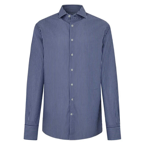 HACKETT Bold Twill Stripe long sleeve shirt