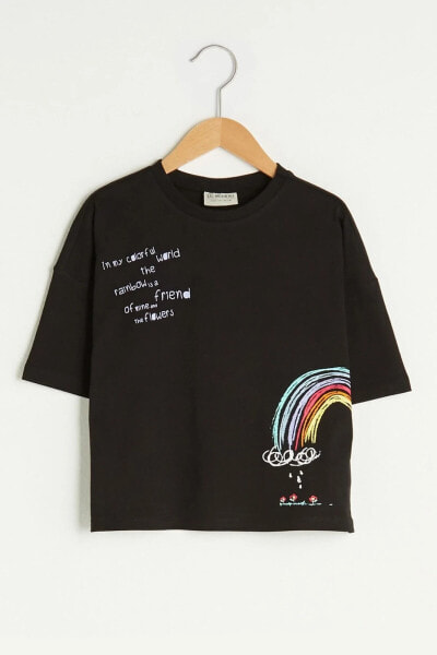 Kız Çocuk Yeni Siyah Cvl T-Shirt