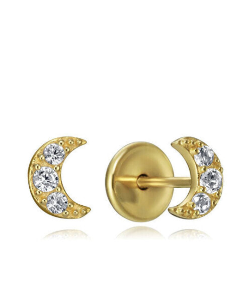 Playful gold-plated earrings Moon Sweet 9100E100-38