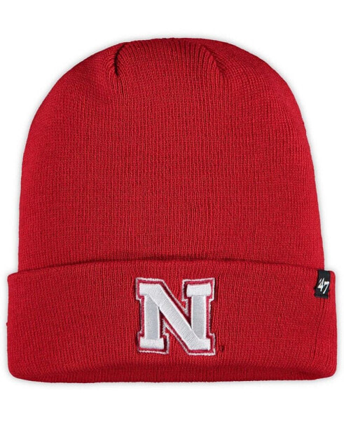 Шапка вязаная с отворотом '47 Brand мужская красная Nebraska Huskers