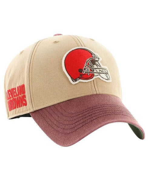 Men's Khaki/Brown Cleveland Browns Dusted Sedgwick MVP Adjustable Hat