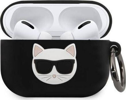 Karl Lagerfeld Etui ochronne KLACAPSILCHBK Silicone Choupette do AirPods Pro czarne