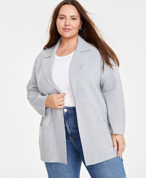 Plus Size Sweater Blazer, Created for Macy's