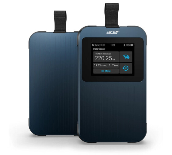 Acer Connect ENDURO M3 5G Mobile Wi-Fi - Cellular network modem/router - Blue - Polycarbonate (PC) - TFT - 6.1 cm (2.4") - 802.11a - 802.11b - 802.11g - Wi-Fi 4 (802.11n) - Wi-Fi 5 (802.11ac) - Wi-Fi 6 (802.11ax)