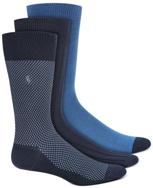 Men's 3-Pk. Supersoft Birdseye Dress Socks