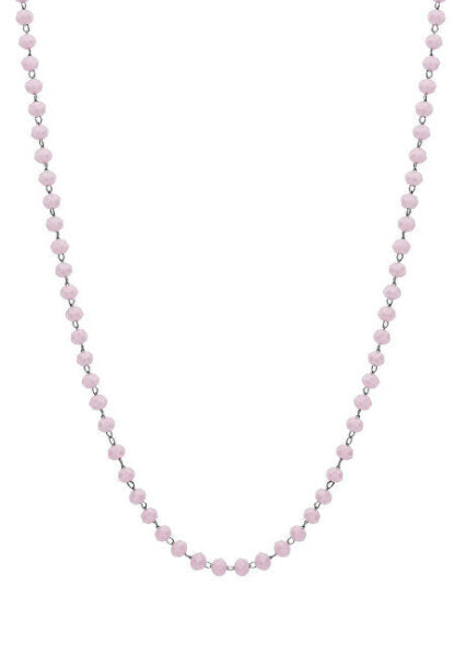 Колье S'AGAPO' Happy SHAC60 Pink beads.