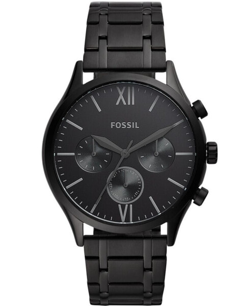 Часы и аксессуары Fossil мужские наручные Fenmore Мультифункциональные черные с браслетом 44мм