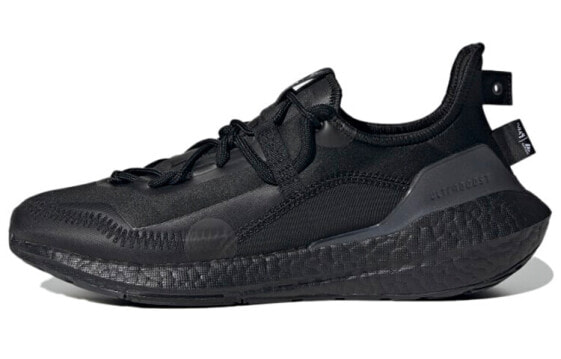 Кроссовки Adidas Ultraboost 21 удобные износостойкие низкие мужское/женское одноцветные черные
