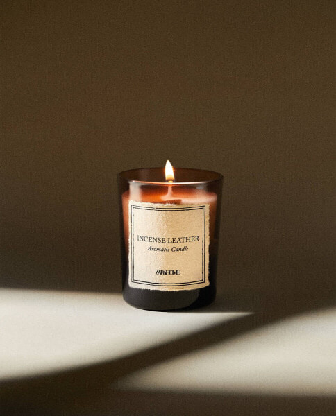 (140 g) incense leather scented candle