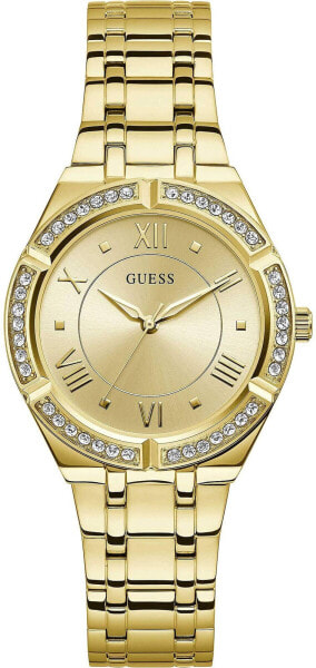 Guess Damen Armbanduhr COSMO goldfarbend GW0033L2